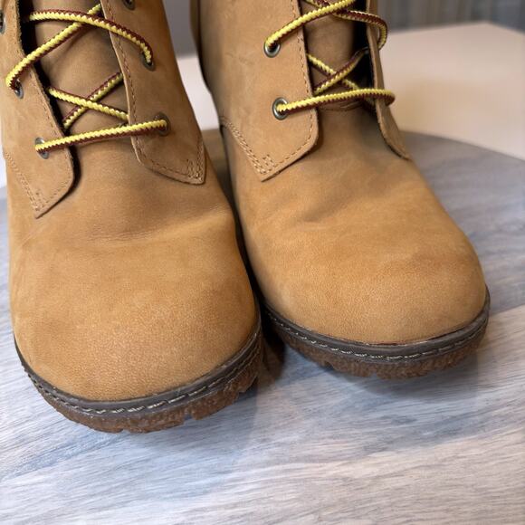 Timberland Tillston 6" Wheat Nubuck Brown Leather Boots Women's US Size 9 - Picture 5 of 11